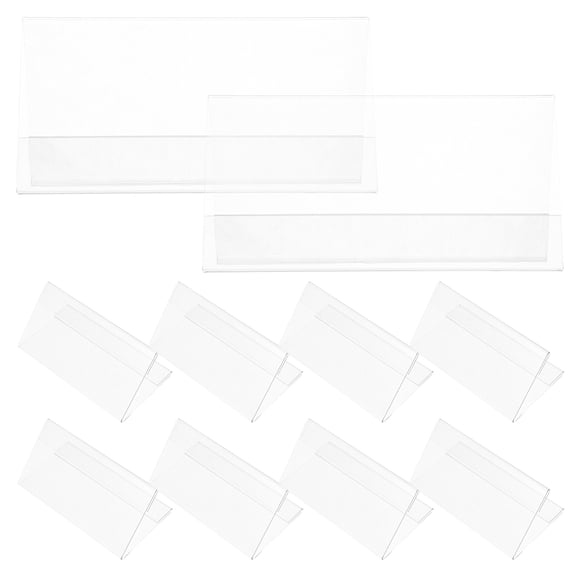 10pcs Sign Display Holder Business Card Holder Display Business Card Stand Desktop Plastic Name Card Organizer for Office Desk