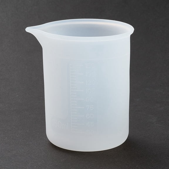 10pcs Silicone Measuring Cup Epoxy Craft Mold Tools White 7.8x6.7x8.1cm Capacity: 150ml(5.07fl. oz)