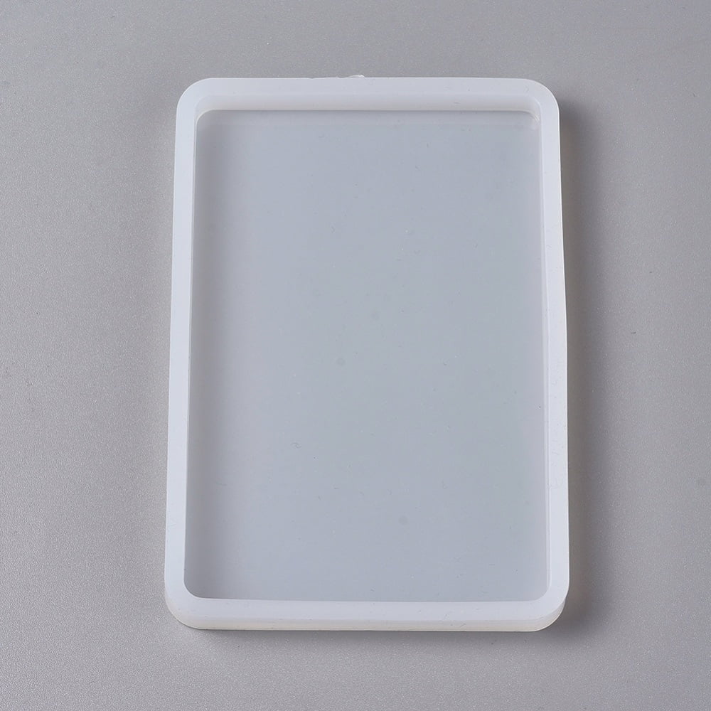 10pcs Silicone Molds Resin Casting Molds Clay Craft Mold Tools Rectangle White 126x86x10mm