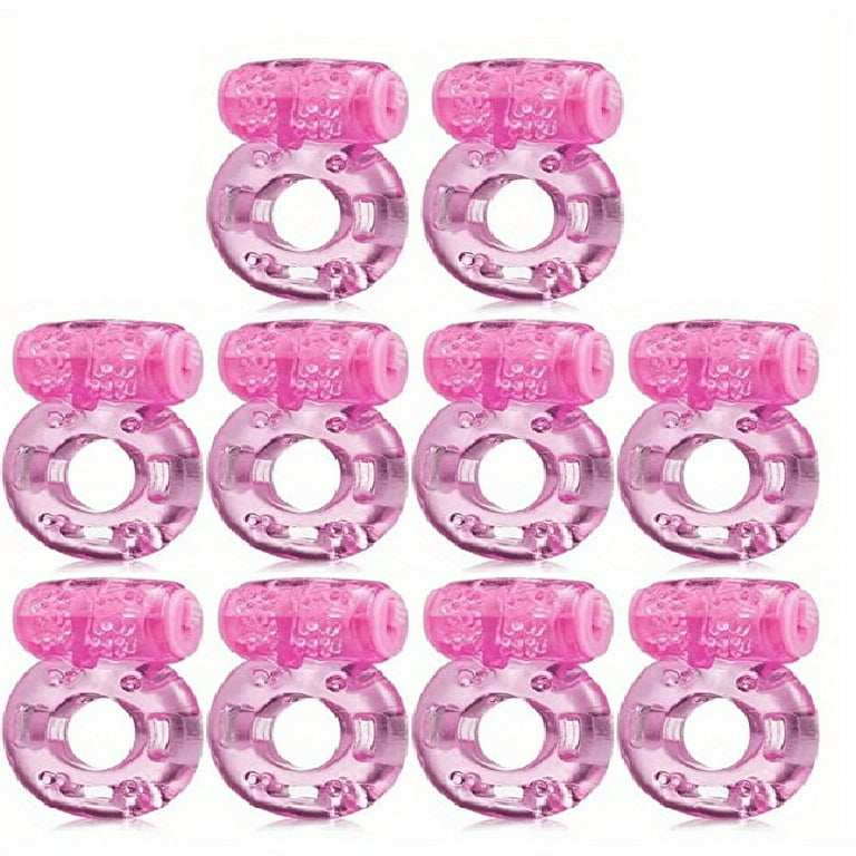 10pcs Silicone Soft Pink Vibrating Cock Ring Penis Ring Set, Penis  Stimulator, For Increased Stamina & Enhanced Erections - Sex Toys For  Couples Female Male Pleasure 