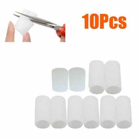 10pcs Silicone Toe Gel Finger Protector Sleeve Tubes Cushion Calluses Protect Comfortable White 1.5*5 cm