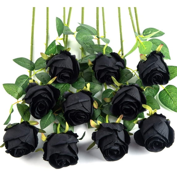 10pcs Silk Rose Flower Artificial Roses with Long Stems for DIY Wedding Bouquets Centerpieces Bridal Shower Party Home Decor (Light Pink)