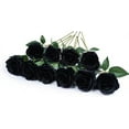 thumbnail image 1 of 10pcs Silk Roses Artificial Flowers Fake Rose for Arrangement Wedding Party Home Decoration (Fuchsia), 1 of 5