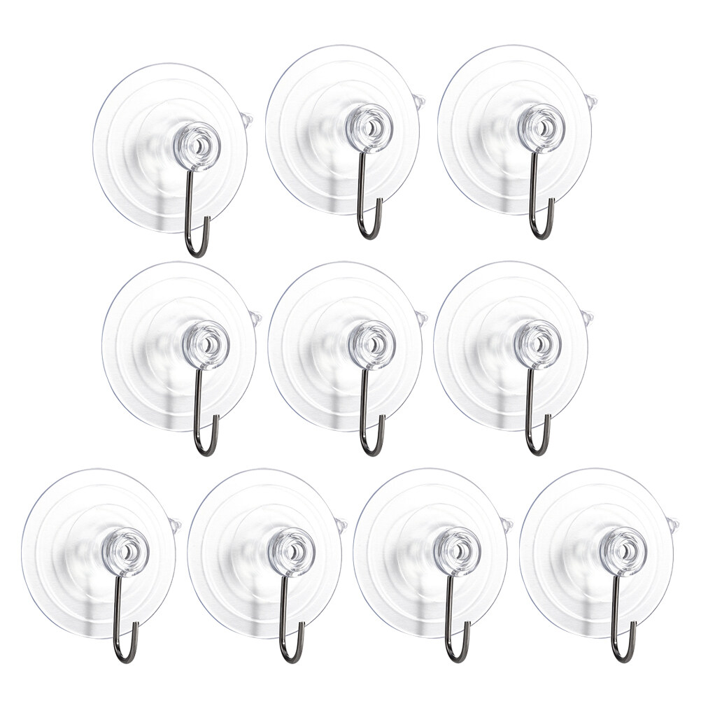 10pcs Simple Suction Cup Fixator Hangers Multipurpose Hangers Wreath