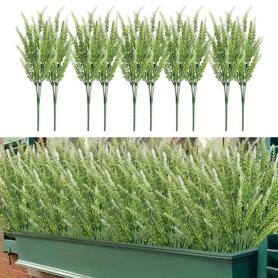 10pcs Simulated Lavender Bouquet, Simulation Small Stems Decorative Fake Realistic Outdoor Branch Indoor Lilac Artificial Flowers Dried Wedding Silk Flower, Home Flower Decoracion Bouquet