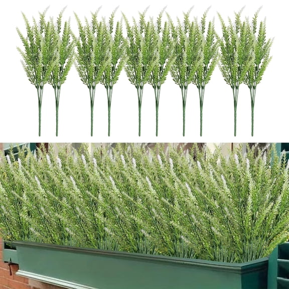 10pcs Simulated Lavender Bouquet, Simulation Small Stems Decorative Fake Realistic Outdoor Branch Indoor Lilac Artificial Flowers Dried Wedding Silk Flower, Home Flower Decoracion Bouquet