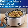 10pcs BPA Free Slow Cooker Liners, 13"x 21", Disposable, Seal Design
