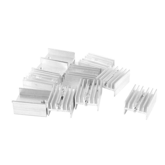 Unique Bargains 10 x Aluminum Heat 20mm x 15mm x 10mm for Voltage Regulator  MOSFET