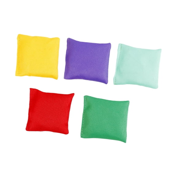 10pcs Small Sandbags Toy with Canvas Fabric and Plastic Filling Beanbags Sport Gear for Children Play and Exercise