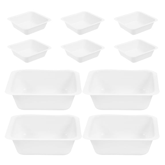 10pcs Small Square Weighing Dishes 250ml Disposable Kitchen Weighing Pans Lab Containers Pour Boat Trays
