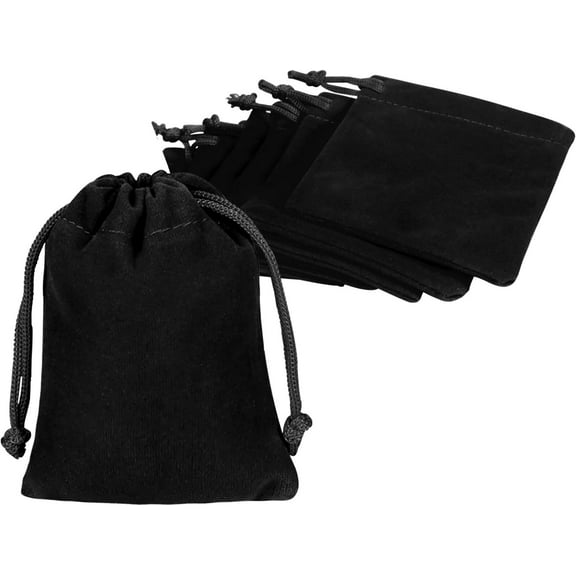 10pcs Small velvet bags, 3x4inch Jewelry Pouches Drawstring Gift Packaging Cloth Dice Bags for Coins Small Business Party Christmas Party Favor