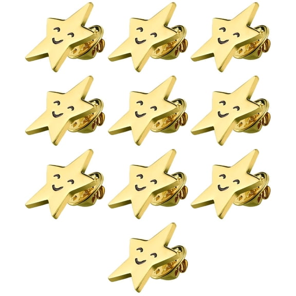 10pcs Smiles Face Metal Pin for Party Accessories Sturdy Alloy Materials