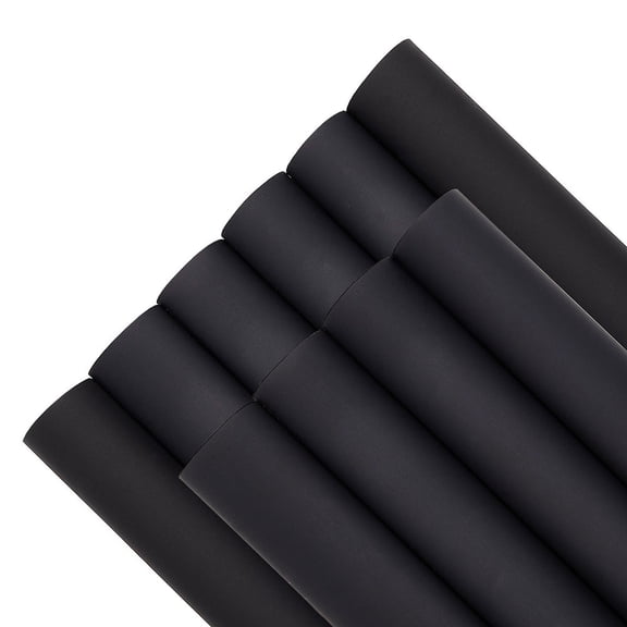 10pcs Smooth Solid Color PVC Jelly Roll Waterproof Fabric Black Jelly Vinyl Film Fabric DIY