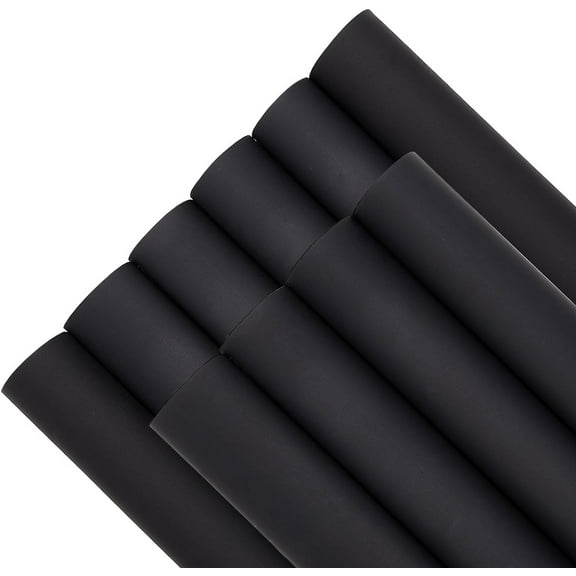 10pcs Smooth Solid Color PVC Jelly Roll Waterproof Fabric Black Jelly Vinyl Film Fabric