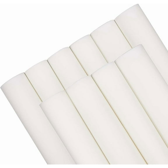 10pcs Smooth Solid Color PVC JellyRoll Waterproof Fabric White Jelly Vinyl Film Fabric