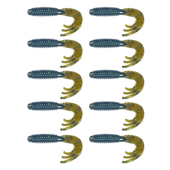 10pcs Soft Baits Fishing Lures Swimbait Grub Lures 2.1g 5.5cm Saltwater ...