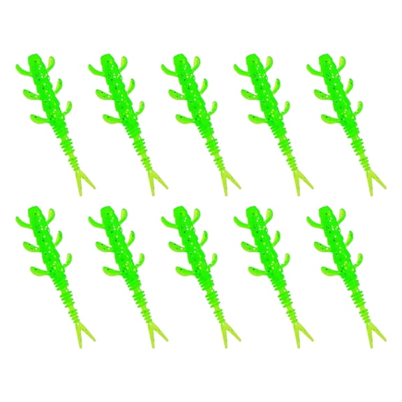 10pcs Soft Baits for Trout Swimbaits Fishing Lures Split Tail Lures Fishing Tackle Artificial Baits