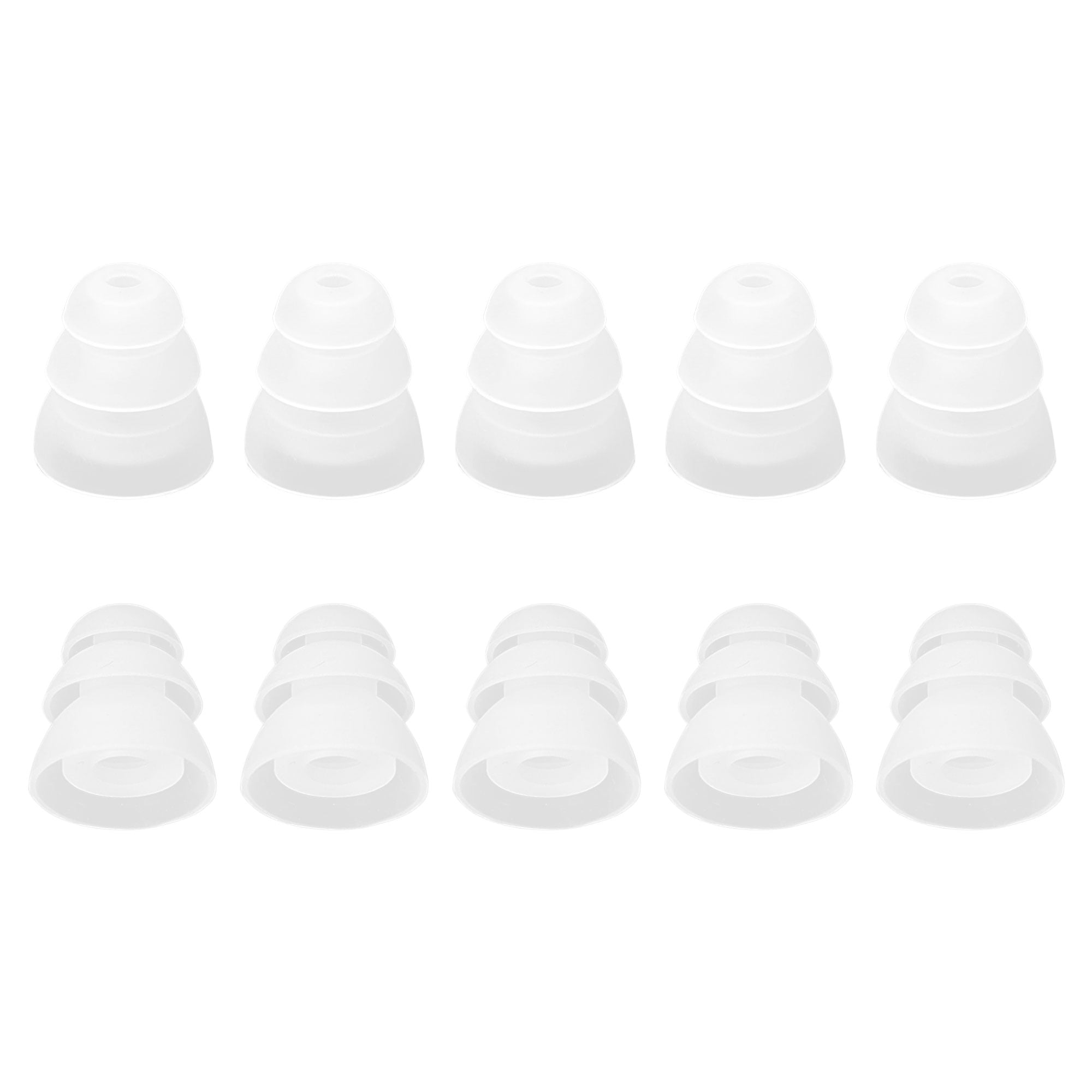10pcs Soft Silicone Earbuds Tips with Three Flanges Noise Reduce