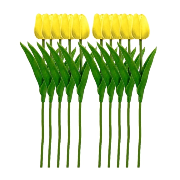 10pcs Soft Simulation Tulip Flower, for Wedding Decoration Home Bouquet Party Shooting Prop