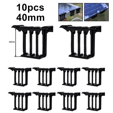 Solar Panel Water Drain Clips – 30/35/40mm, Black Plastic, Photovoltaic Frame Mud Removal
