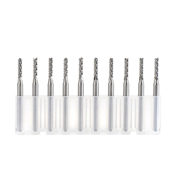 10pcs Solid Carbide Corn End Mill Milling Cutter Bits End Mill CNC Cutting Milling Tools
