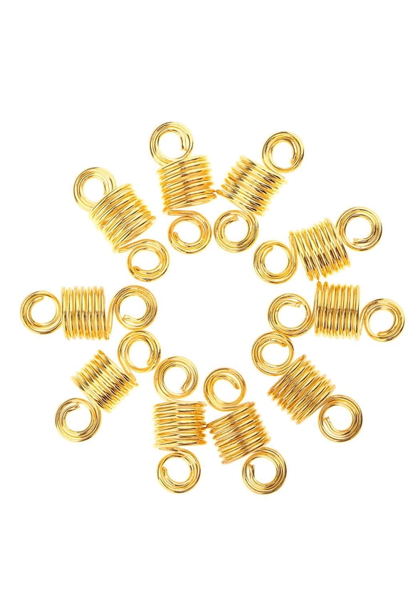 10pcs Spiral Hair Dreadlocks Hair Braiding Dread Locks Set Gold