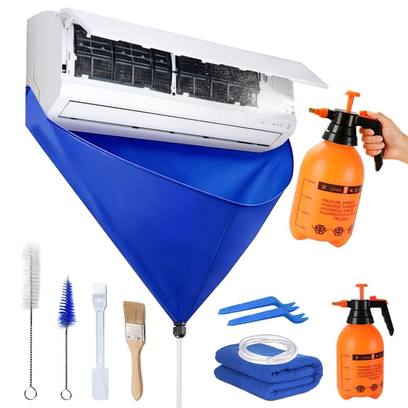 AOBAIWO Mini Split Air Conditioner Cleaning Cover Waterproof Cleaning Kit 10 Pack