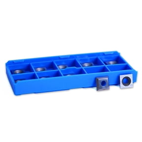 10pcs Square Carbide Inserts Replacement Cutter for Surfacing Router Bit (10mmx10mm, 2.2mm Thick), 30 Degree Cutting Angle