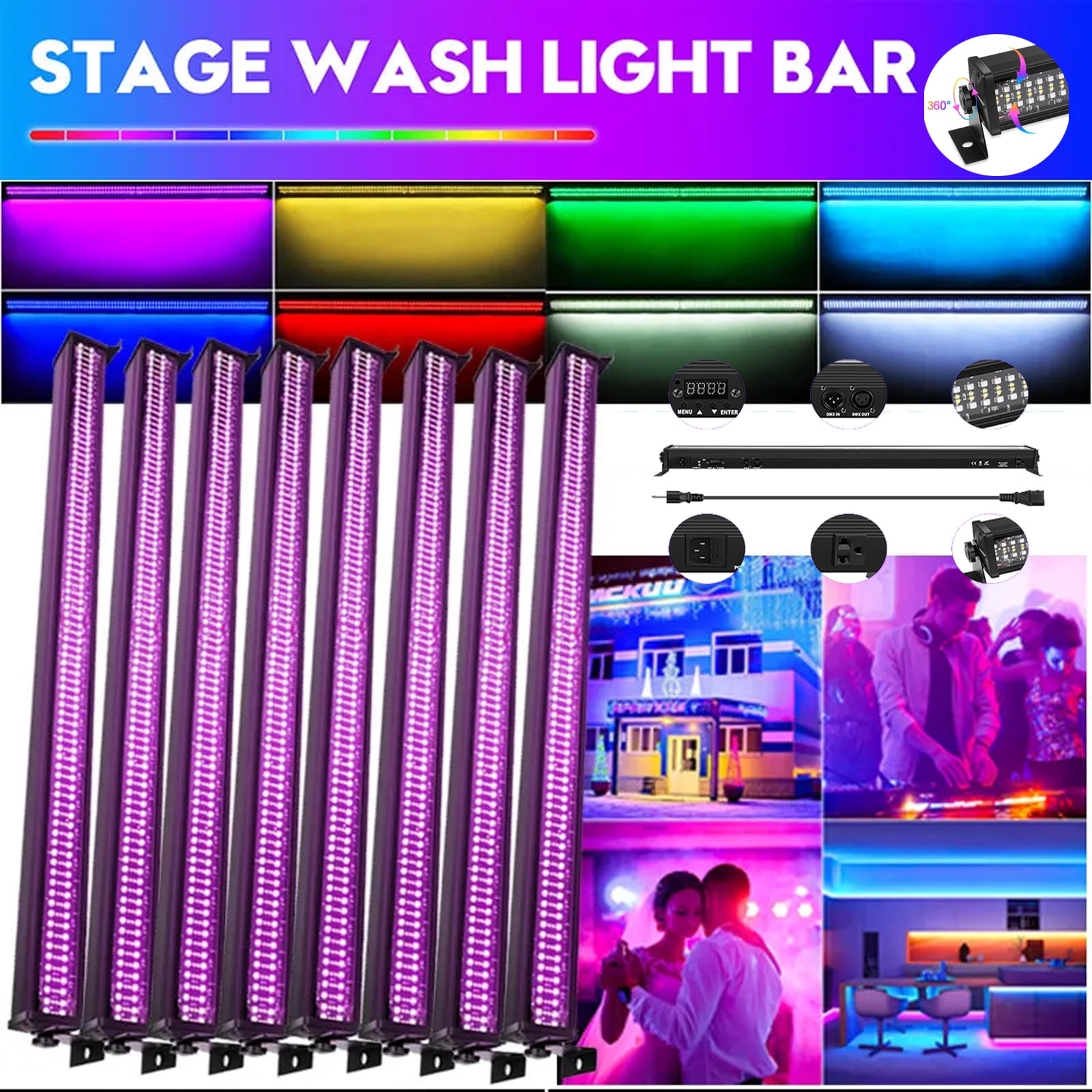 336 LEDs RGB ステージライト DMX512対応 防水対応 DJ機材