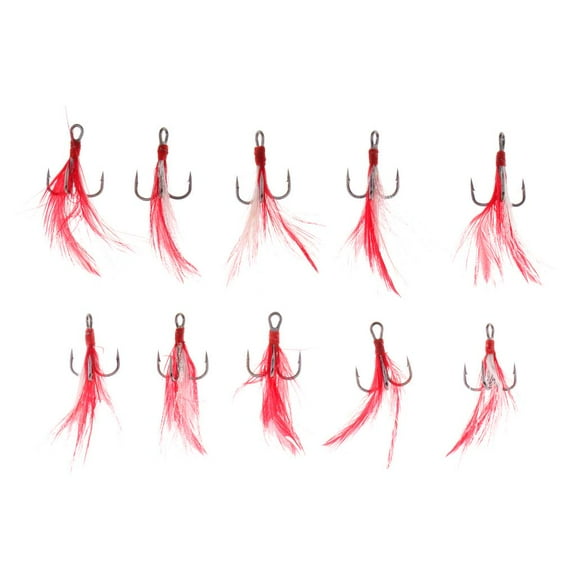 10pcs Stainless Sharp Fishing Feather 06