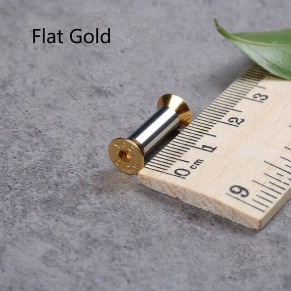 10pcs Stainless Steel Brass Knife Handle Pins Fasteners Rivets Screw Bolts DIY