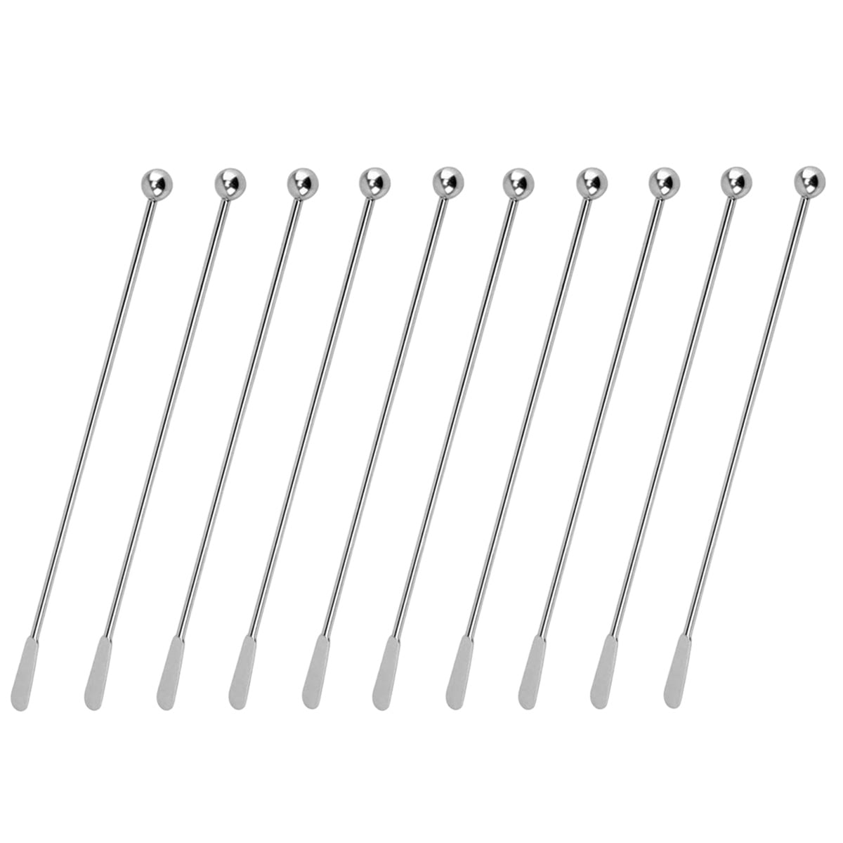10pcs Stainless Steel Coffee Beverage Stirrers Stir Cocktail Drink