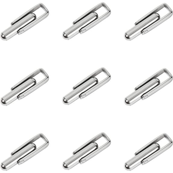10pcs Stainless Steel Cufflinks Cuff Button Cabochons Tray Bezel Cufflink Blanks Setting for Jewelry Making DIY Stainless Steel Color