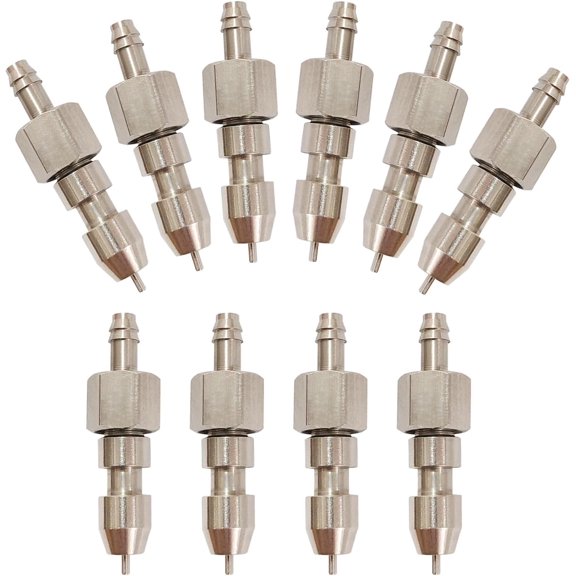 10pcs Stainless Steel Rabbit Water Nipples Metal Dispenser Hamster Waterer Automatic Watering System Kit