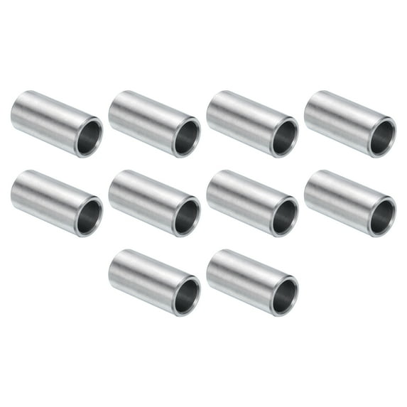 10pcs Stainless Steel Spacer 3/8" Bore x 1/2" OD x 1" Length Screw Standoff Bushing Round Metal Spacer