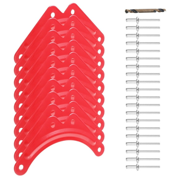 10pcs Step Ladder Reinforcement Sheets Ladder Stabilizer Pads Stabilizer Heavy Duty Ladder Support Extension Ladder Accessories for Roof Ladder Attachment With 40 Rivets And 1 Drill Bit