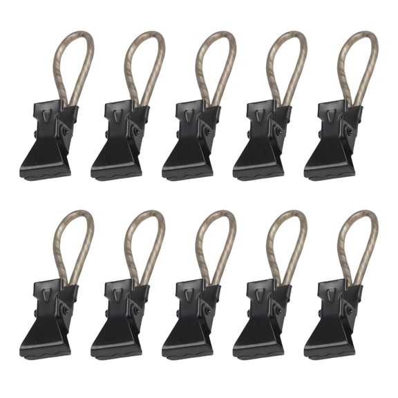 10pcs Sturdy Metal Materials Towel Clip With Hanging Hoop Portable for Kitchen Bathroom and Household Daily Use