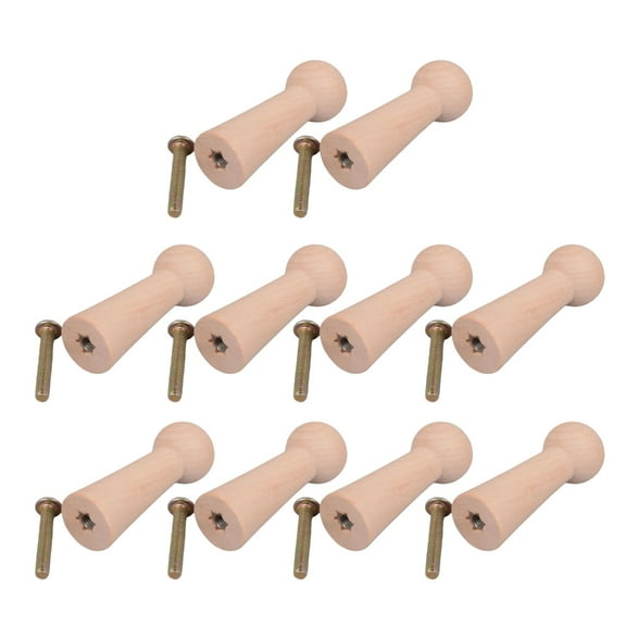 10pcs Sturdy Wood Pegs Convenient for Hanging Clothes and Accessories Home