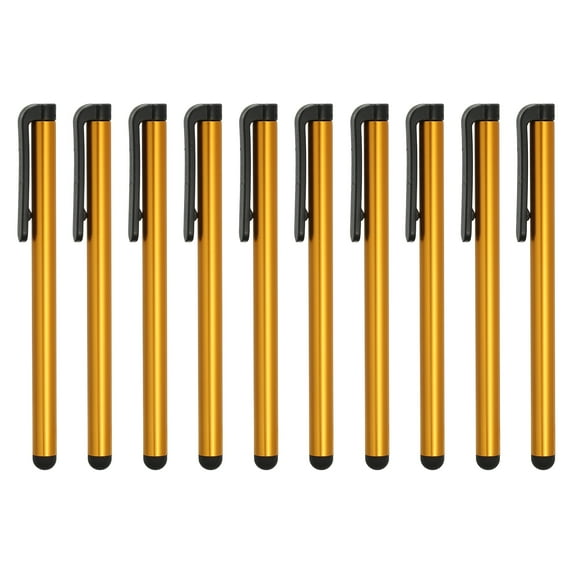 10pcs Stylus Pens for Screens Universal Capacitive Stylus Pencil for All Capacitive Screen Device Dark Gold