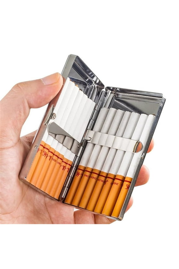 10pcs Sublimation Blank Metal Cigarette Case DIY Print Portable Double Sided Spring Clip Holder Box