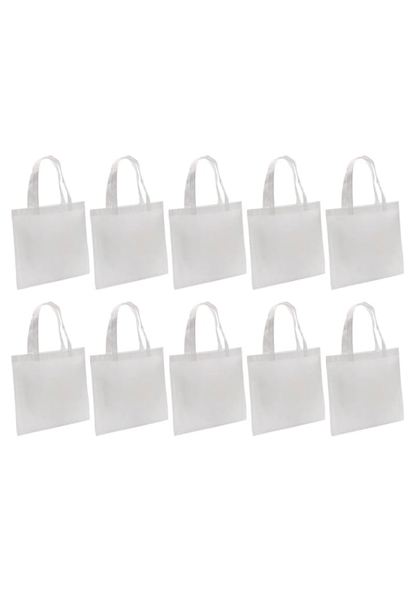 10pcs Sublimation Blank Polyester Shopping Bag Crafting Decorating Tote Bag