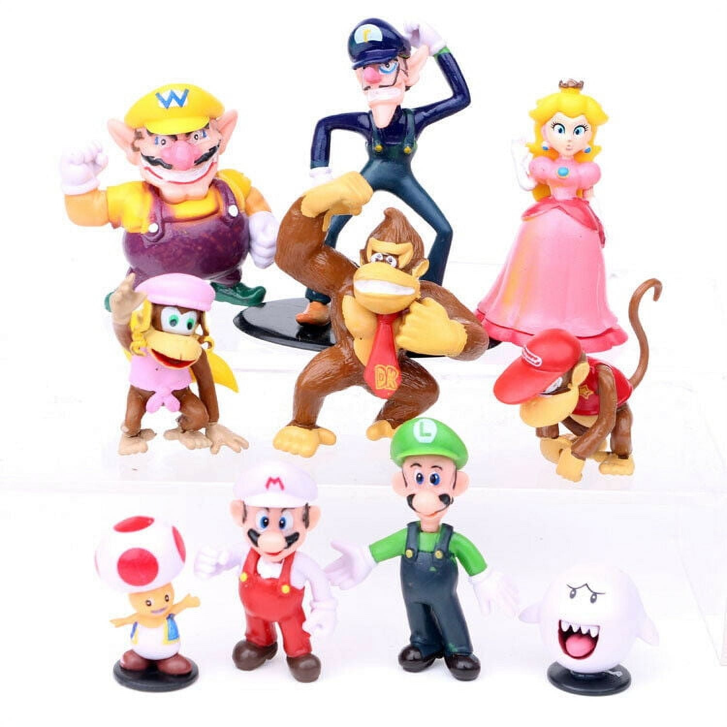 Super Mario Odyssey Luigi Wario Toad Action Figure Kid Cake Topper Toy  Figurine