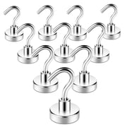 10pcs Super Strong Magnetic Hooks, Magnet Hooks For Cruise Ship, Camping Grill, Kitchen, Fridge, Garage Wall