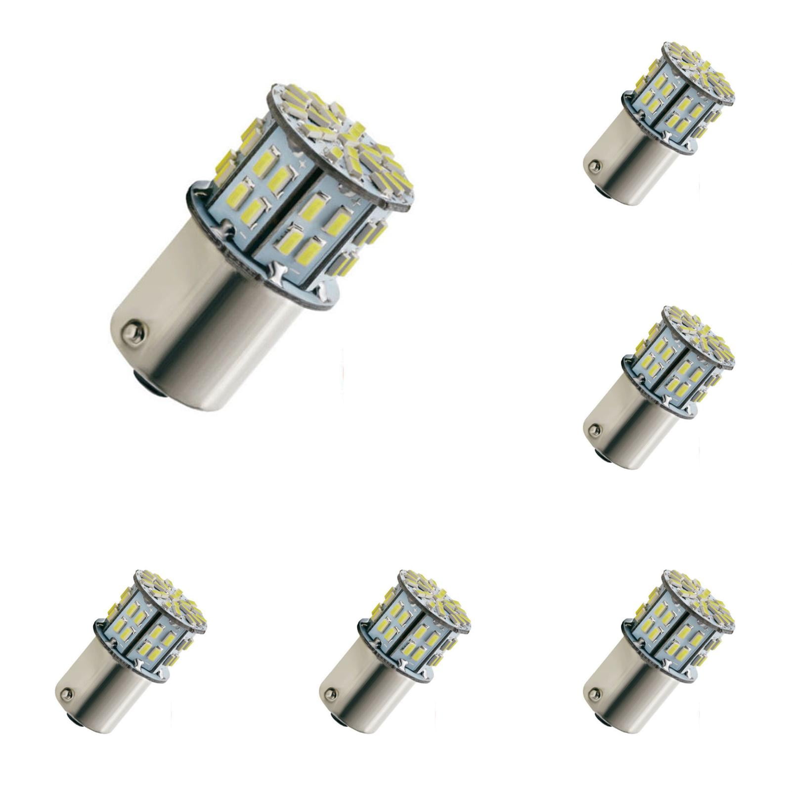 10pcs Super White 1156 1141 50 SMD RV Camper Trailer LED Interior Light