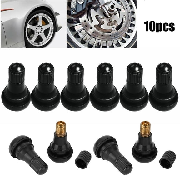 10pcs TR412 Tubeless Tire Valve Stems Stubby for ATV, Lawn Mower, Etc.