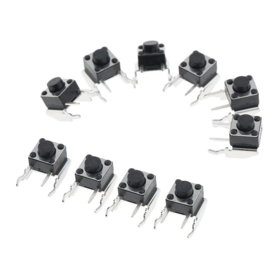 10pcs Tactile Switch Bumper Button For Controllers Black