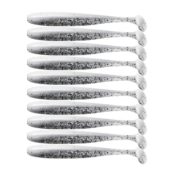 10pcs Tail bait 5.5 cm/7cm/9cm Two Color Paddle Swimmers Soft Lure Silicone Wobbler Long Throw Artificial Worm