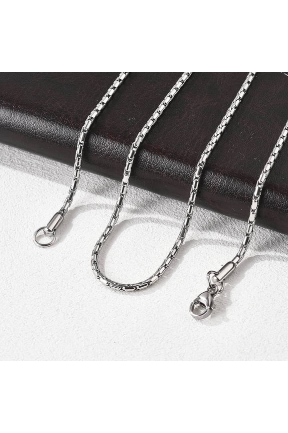 10pcs Tarnish Resistant 304 Stainless Steel Necklaces Coreana Chains Necklaces Stainless Steel color 19.69 inch(50cm)