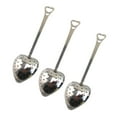 10pcs Tea Filter Long Grip Stainless Steel Mesh Heart Shaped Tea