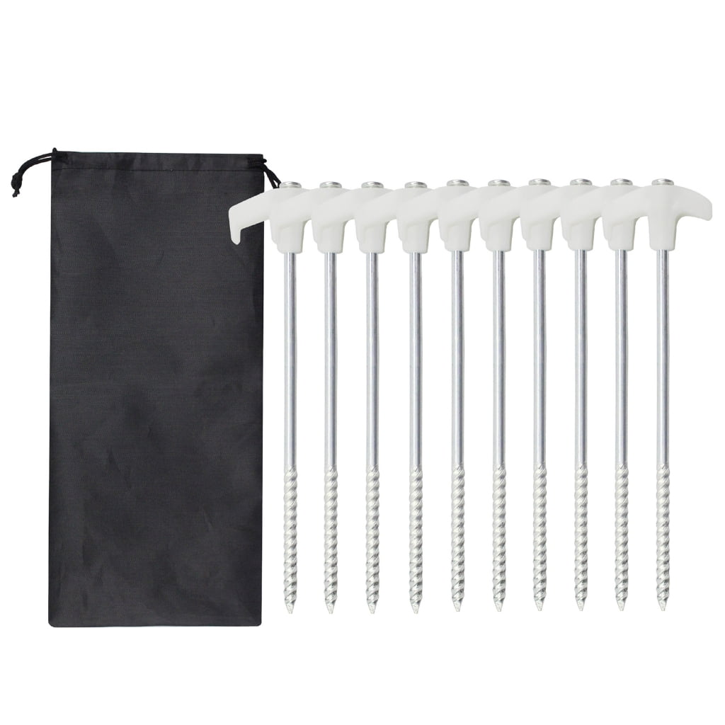 10lots Tent Peg Beach Tent Peg Canopies Stakes Spirals Stainless Steel Tent Stake Essential Camping Gear for Stability